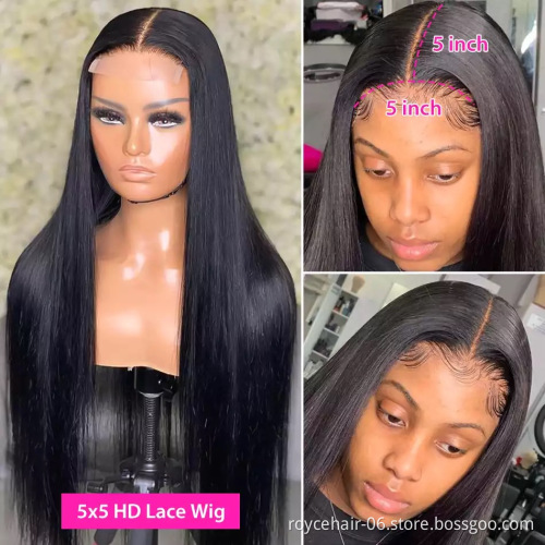 One Donor Virgin Blonde Hair Lace Wigs For Women,Cheap Peruvian Human Hair Bone Straight Cuticle Aligned 5x5 Lace Closure Wig